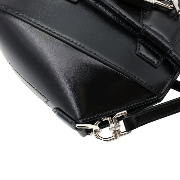 Givenchy  Antigona Mini Lock Leather Shoulder Bag Black - Picture 5 of 12